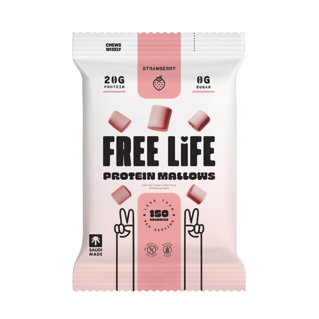 Strawberry Protein Mallows UAE - High-Protein Marshmallow Snack